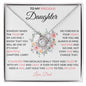 To My Precious Daughter | Pink Flowers | Love Dad | Love Knot Necklace
