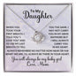To My Daughter | You Will Always Be My Baby Girl | Love Mom | Love Knot Necklace