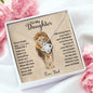 To My Daughter | I Love You | This Old Lion | Lower Case | Love Knot Necklace