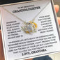 To My Beautiful Granddaughter | Love Grandma | Love Knot Necklace