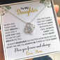 To My Daughter | I Love You Forever And Always | Corner Flowers | Love Knot Necklace