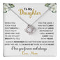 To My Daughter | I Love You Forever And Always | Corner Flowers | Love Knot Necklace