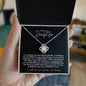 To My Daughter | Black Background | Love Knot Necklace