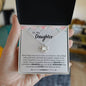 To My Daughter | Braver | Smarter | Stronger | Loved | Love Knot Necklace