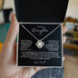 To My Daughter | Love Dad | Black Background | Love Knot Necklace