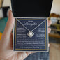 To My Daughter | Grey Background/Gold Box | Love Dad | Love Knot Necklace