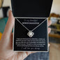 To My Beautiful Bonus Daughter | Black Background | Love Knot Necklace