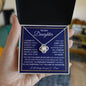 To My Daughter | Navy Background/Gold Box| Love Dad | Love Knot Necklace