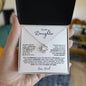To My Daughter | Love Dad | White Background | Love Knot Necklace