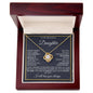 To My Beautiful Daughter | Love Always | Grey Background/Gold Elements | Love Know Necklace
