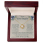 To My Bonus Daughter | Blue Flowers | Love You Always | Love Knot Necklace