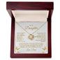 To My Daughter | Love Dad| White Background w/Gold Butterflies | Love Knot Necklace