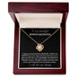 To My Beautiful Bonus Daughter | Black Background | Love Knot Necklace