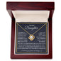 To My Daughter | Closed My Eyes | Grey & Gold | Love Knot Necklkace