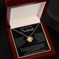 To My Beautiful Soulmate | I Will Love You Always | Love Knot Necklace