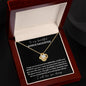 To My Beautiful Bonus Daughter | Black Background | Love Knot Necklace