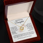 To My Beautiful Daughter | Love You Forever & Always | White w/Pink Flowers | Love Knot Necklace