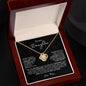 To My Daughter | Love Mom | Black Background | Love Knot Necklace