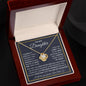 To My Daughter | Grey Background/Gold Box | Love Dad | Love Knot Necklace