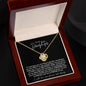 To My Daughter | Black Background | Love Knot Necklace