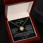 To My Daughter | Love Dad | Black Background | Love Knot Necklace