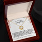 To My Daughter | I Will Love You | Pink Flowers | Love Knot Necklace