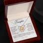 To My Precious Daughter | Pink Flowers | Love Dad | Love Knot Necklace