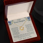 To My Bonus Daughter | Blue Flowers | Love You Always | Love Knot Necklace