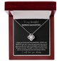 To My Beautiful Bonus Daughter | Black Background | Love Knot Necklace