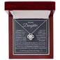 To My Daughter |Grey Background/Gold Box | I Will Love You | Love Knot Necklace