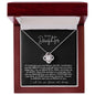To My Daughter | Black Background | Love Knot Necklace