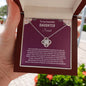 To My Beautiful Daughter | Customized Name | Purple Background | Pink Hearts | Love Knot Necklace