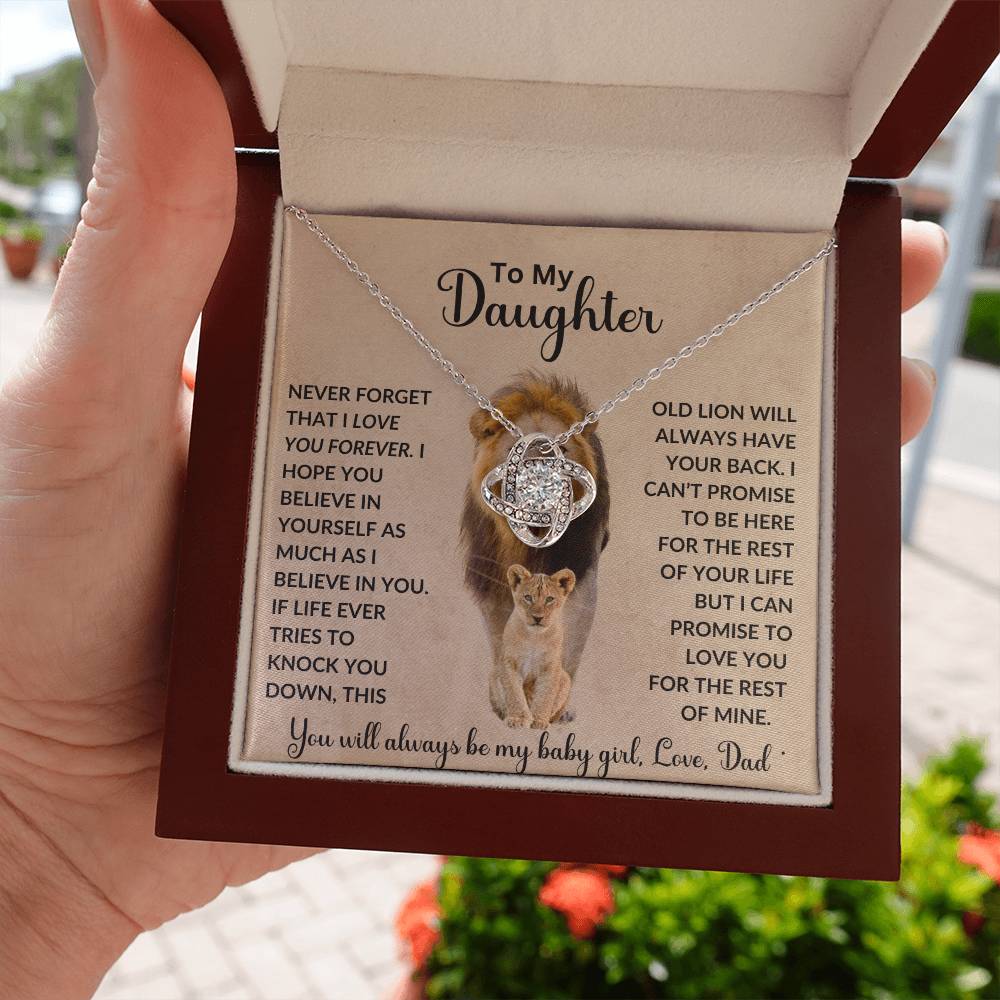 To My Daughter | Love Dad | Love Knot Necklace