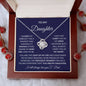 To My Daughter | Navy Background | Love Dad | Love Knot Necklace