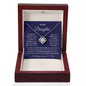 To My Daughter | Navy Background | Love Dad | Love Knot Necklace
