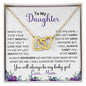 To My Daughter | When You Took Your First Breath | Purple Flowers | Interlocking Hearts