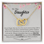 To My Daughter | Braver | Smarter | Stronger | Loved | Interlocking Hearts