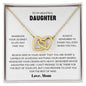 To My Beautiful Daughter | Customizable Signature | Interlocking Heart Necklace