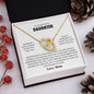 To My Beautiful Daughter | Customizable Signature | Interlocking Heart Necklace