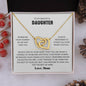To My Beautiful Daughter | Customizable Signature | Interlocking Heart Necklace