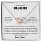To My Beautiful Daughter | Customizable Signature | Interlocking Heart Necklace