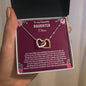 To My Daughter | Customized Name | Purple Background | Interlocking Hearts