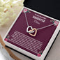 To My Daughter | Customized Name | Purple Background | Interlocking Hearts