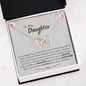 To My Daughter | Braver | Smarter | Stronger | Loved | Interlocking Hearts