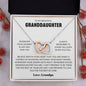 To My Beautiful Granddaughter | Personalized signature | Interlocking Hearts