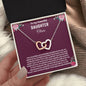 To My Daughter | Customized Name | Purple Background | Interlocking Hearts