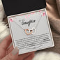 To My Daughter | Braver | Smarter | Stronger | Loved | Interlocking Hearts