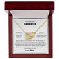 To My Beautiful Daughter | Customizable Signature | Interlocking Heart Necklace