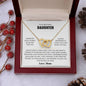 To My Beautiful Daughter | Customizable Signature | Interlocking Heart Necklace