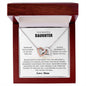 To My Beautiful Daughter | Customizable Signature | Interlocking Heart Necklace